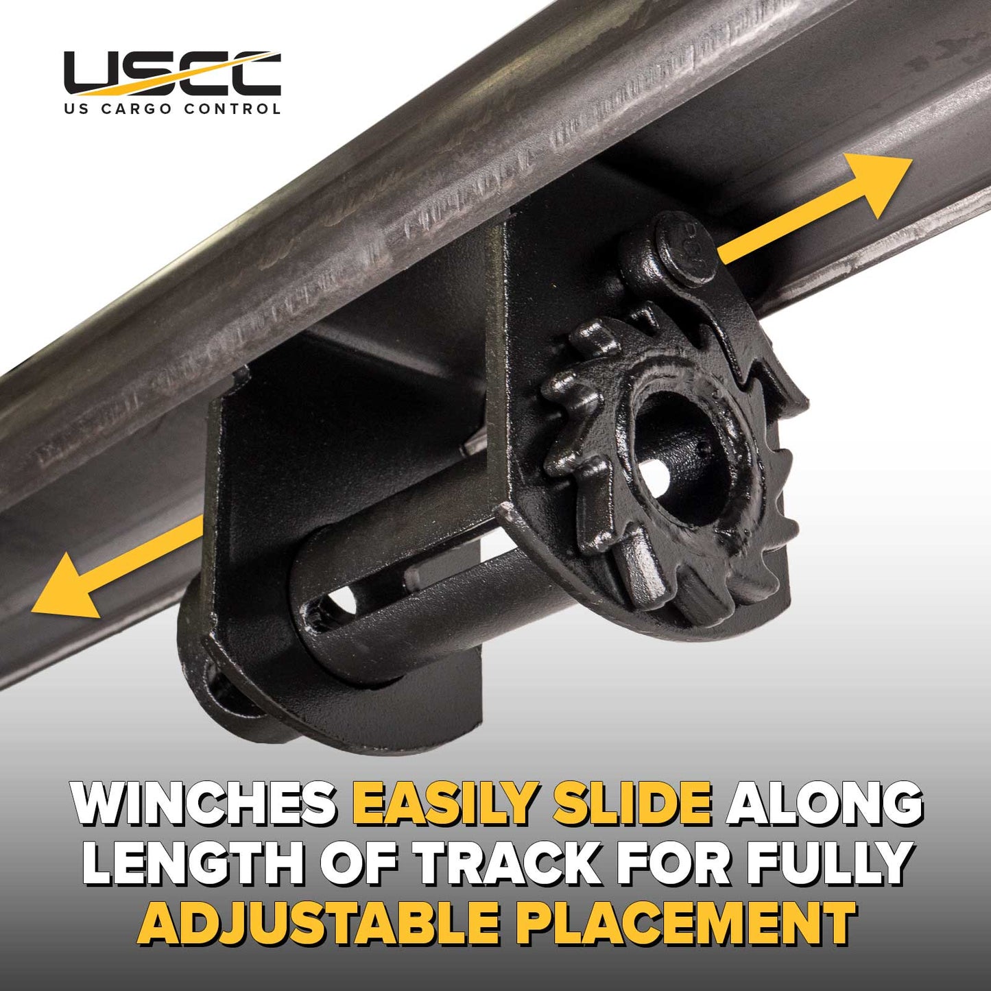 6' C Channel Sliding Winch Track - Steel