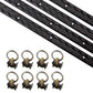 6 Piece 4' L Track Tie Down System- Black | 2-Pack Image 1 of 7