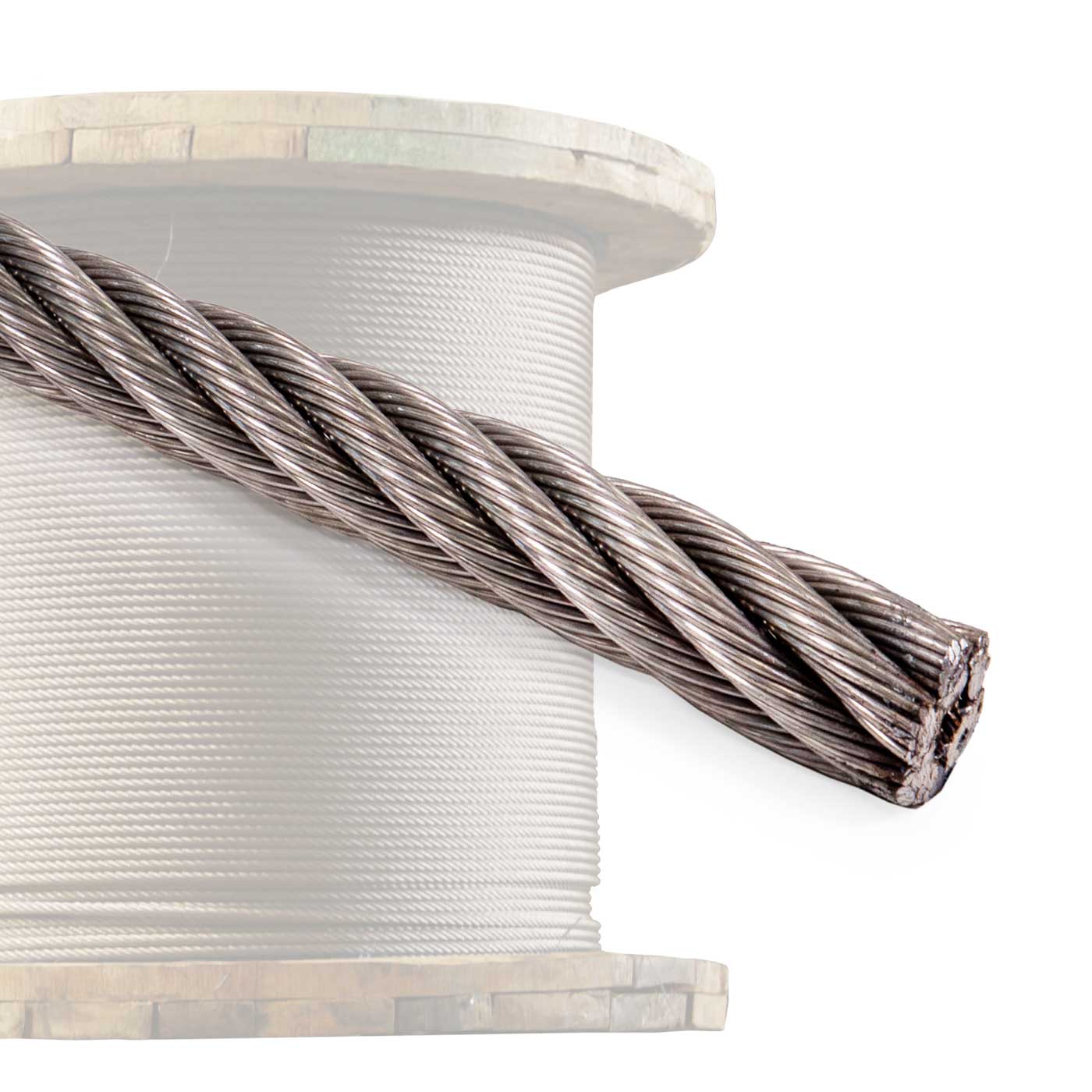 Clusterasia Wire Rope November 8, 2025 Philippines 1" 6x19 304 Stainless Wire Rope - 5,000' Coil - 85,400 lbs. BS