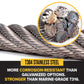 7/8" type 304 stainless steel wire rope is corrosion resistant