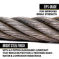 2-1/4" EIPS grade bright wire rope cable
