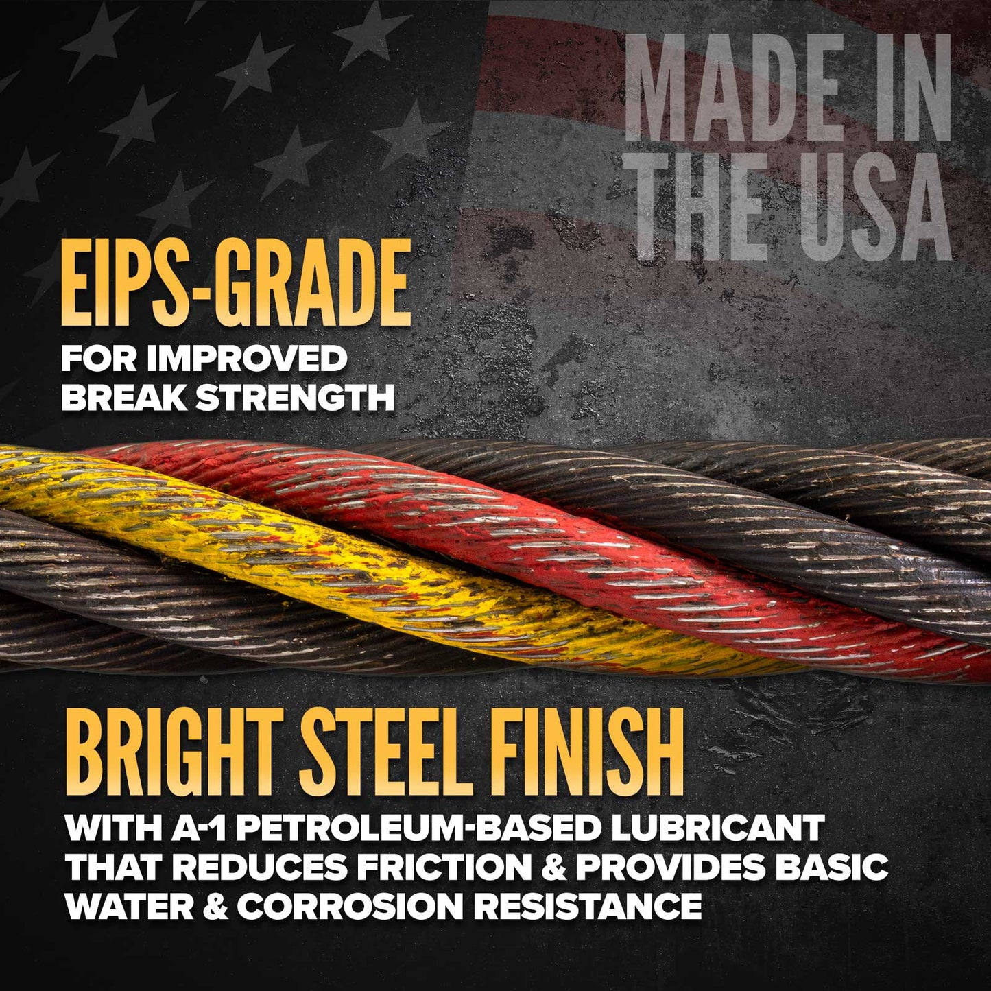 5/8" EIPS grade bright wire rope cable