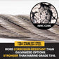 5/8" type 304 stainless steel wire rope is corrosion resistant
