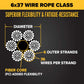 1/2" 6x37 wire rope construction with fiber core