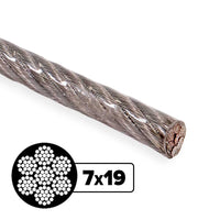 1/4" 7x19 Vinyl-Coated Aircraft Cable - Type 304 | 250 ft.