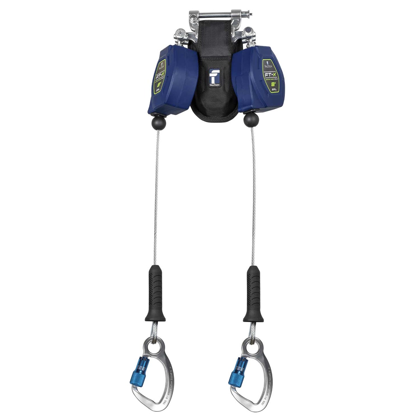 FallTech FT-X LE 8' Cable Self-Retracting Lifeline | Twin-Leg | CE Carabiners | 82808TP6