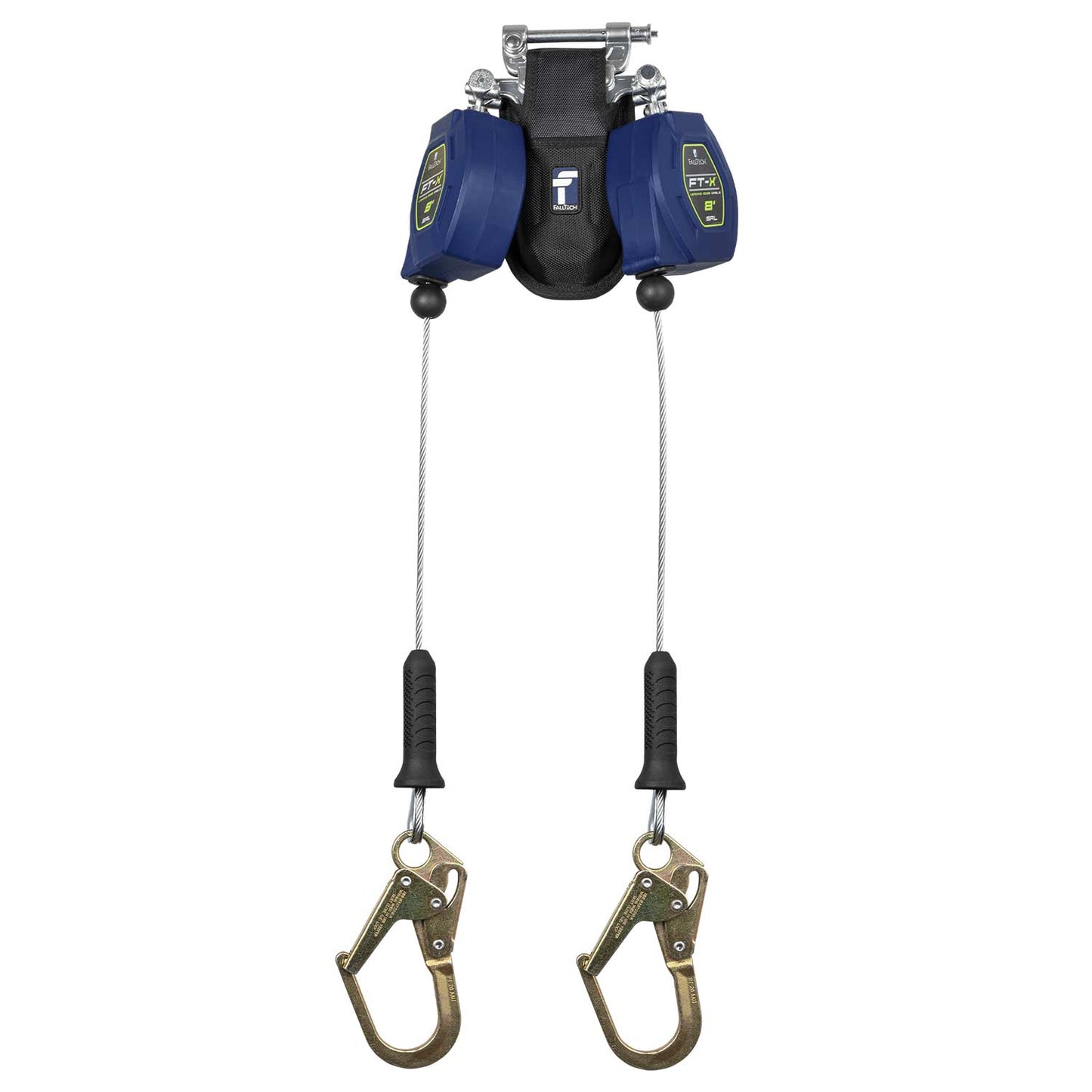 FallTech FT-X LE 8' Cable Self-Retracting Lifeline | Twin-Leg | Mini Rebar Hooks | 82808TP0