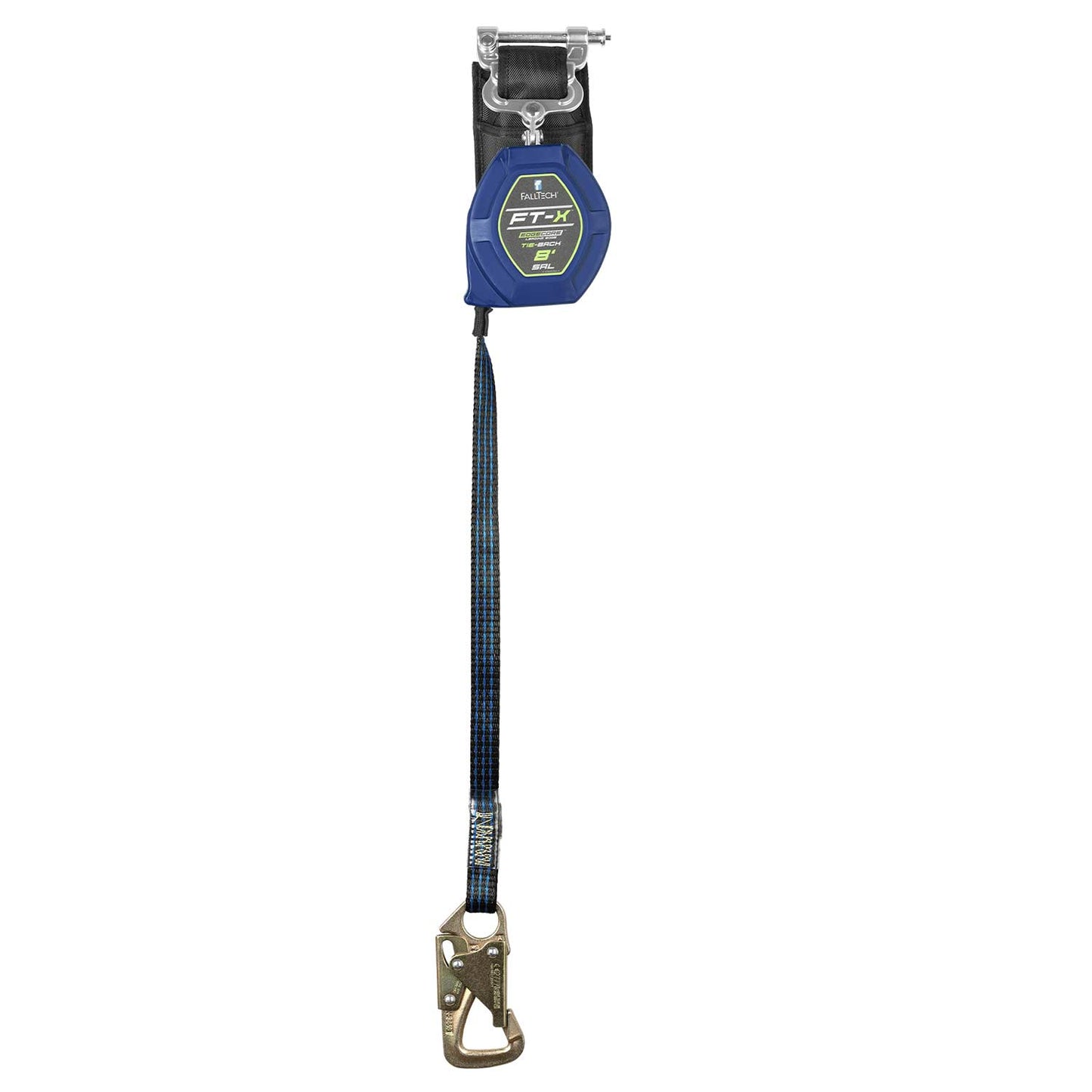 FallTech 8' EdgeCore FT-X Tie-Back LE Self-Retracting Lifeline | Single-Leg | Snap Hook | 84108SP8S