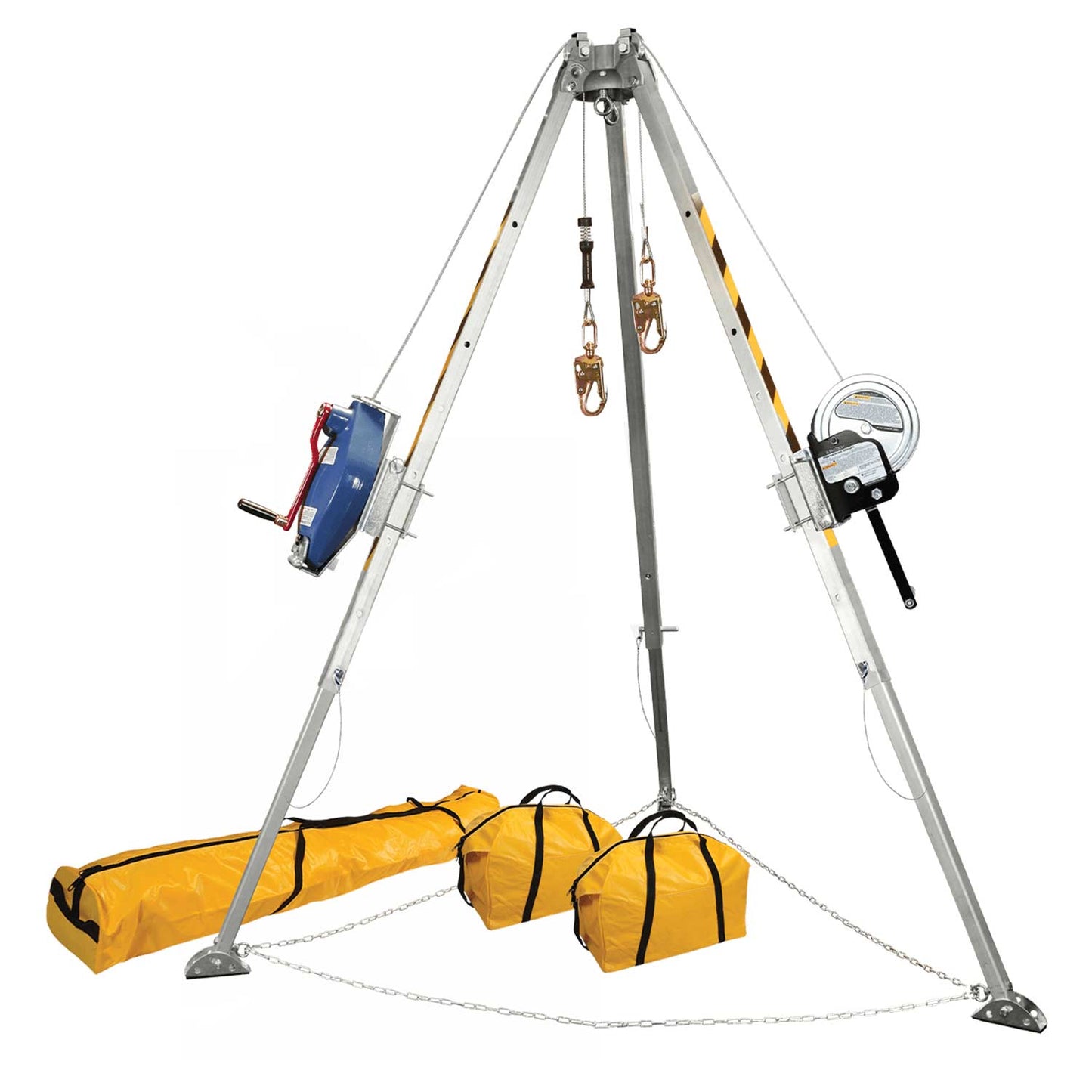 FallTech 8' Confined Space Tripod Kit with Winch & 3-Way SRL-R | 7509