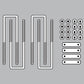 Sturdy-Lite U-Bolt Straight Frame Cab Rack Mounting Kit - 19" Bolts