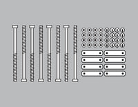 Sturdy-Lite Straight Frame Cab Rack Mounting Kit - 19" Bolts
