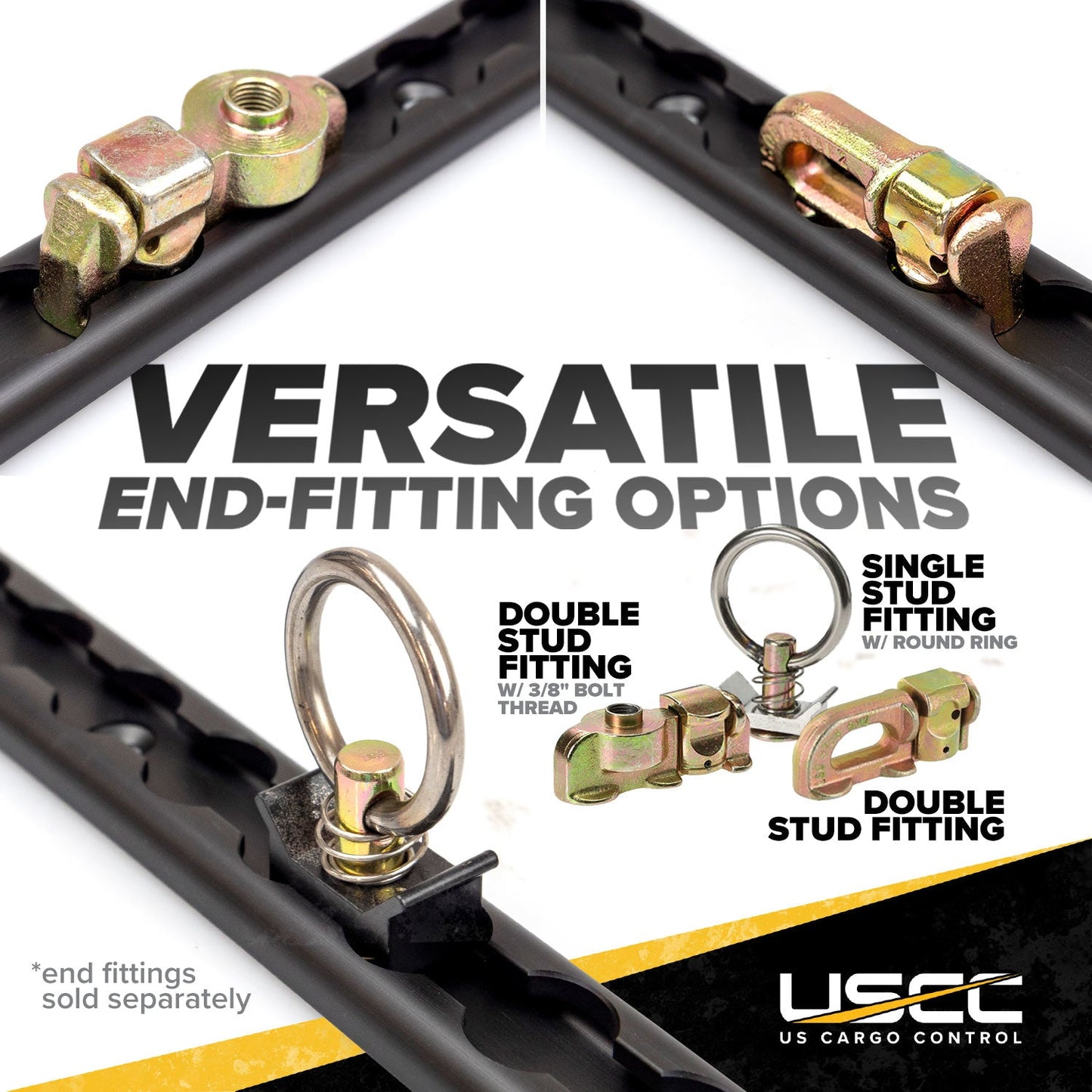 6 Piece 4' L Track Tie Down System- Black | 2-Pack Image 6 of 7