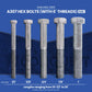 3/4" x 13" Conquest A307 Grade A Hex Bolt w/ 6" Thread - Hot Dip Galvanized
