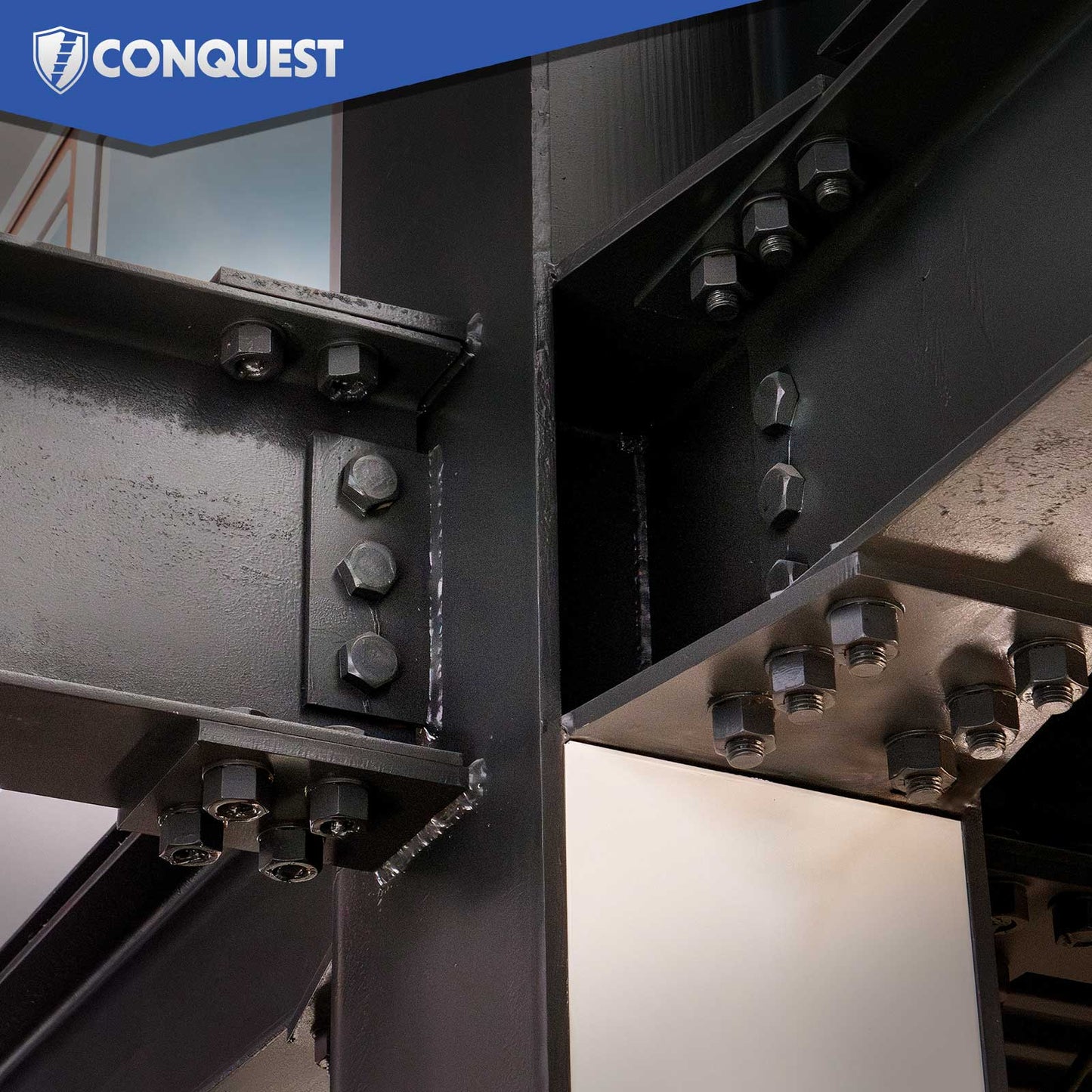 7/8" x 2-1/4" Conquest A325 Type 1 Heavy Hex Structural Bolt, Hot Dip Galvanized