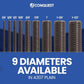 Conquest 1/4" x 1' A307 Coarse Threaded Rod - Plain Finish