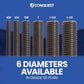 Conquest 5/8" x 1' Grade 55 Coarse Threaded Rod - Plain Finish