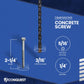 1/4" x 2-1/4" Conquest Hex Concrete Screw - 410 Stainless Steel - Single Dimensions