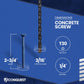 1/4" x 2-3/4" Conquest T-30 Flat Head Concrete Screw - Single Dimensions