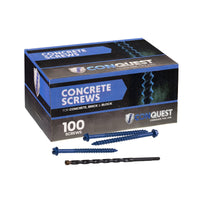 1/4" x 3-1/4" Conquest Hex Concrete Screw, Pkg 100
