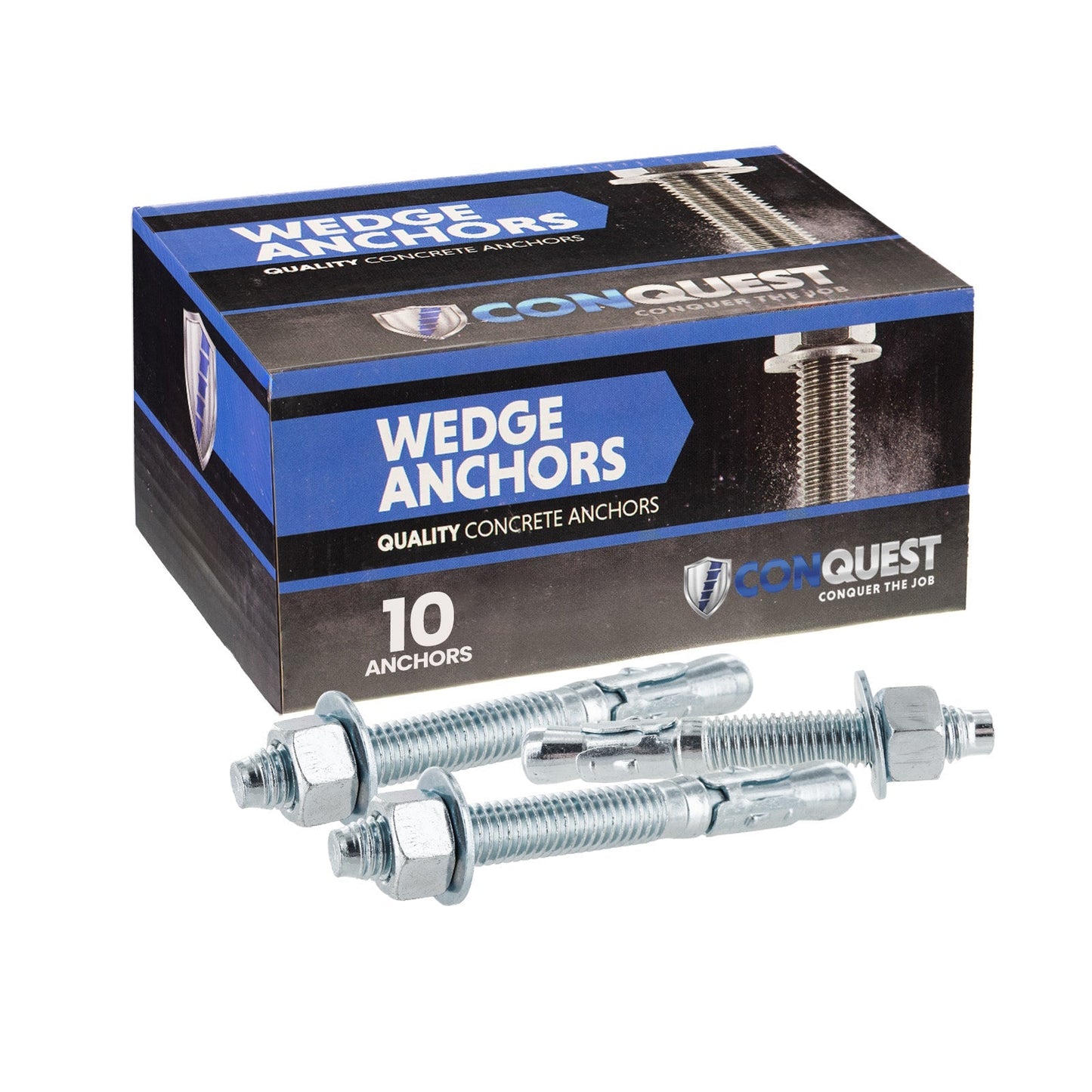 3/4" x 5-1/2" Conquest Wedge Anchors - 316 Stainless Steel, Pkg 10