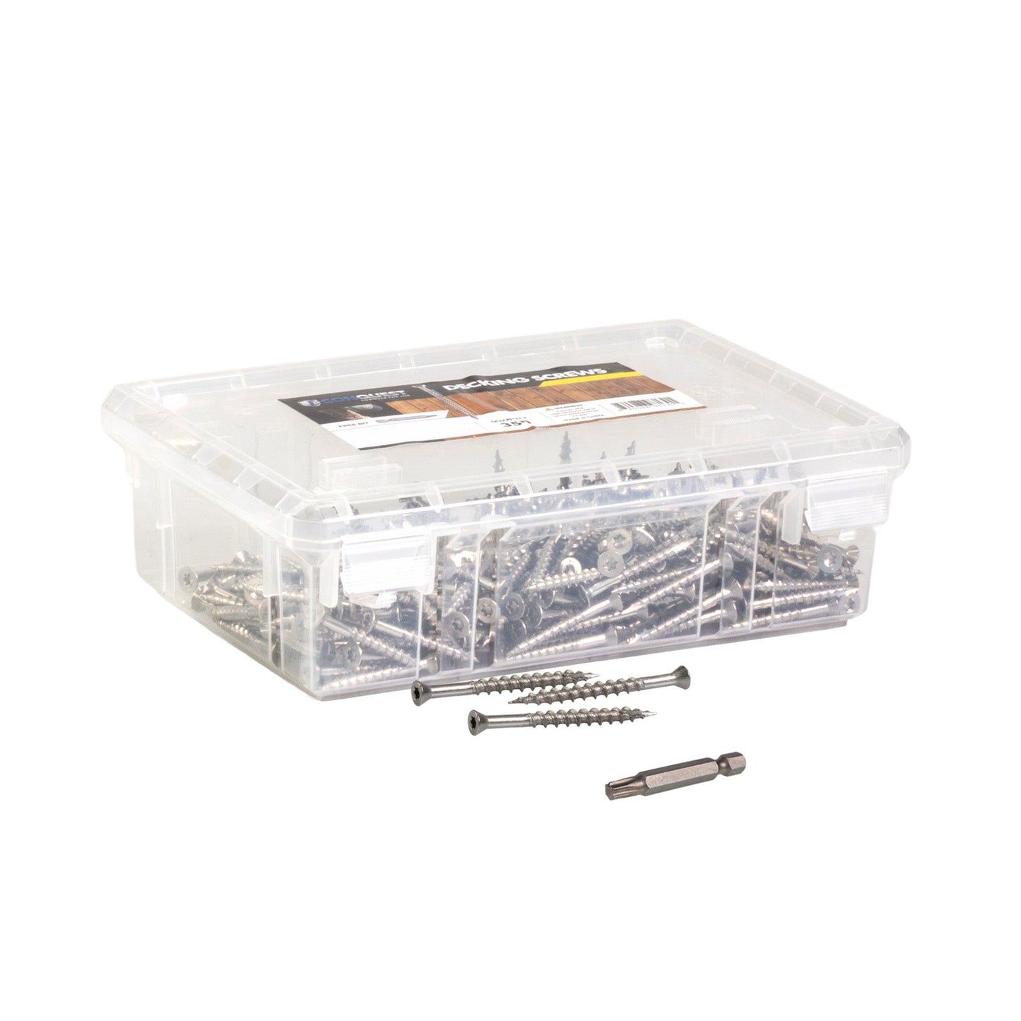 #7 x 1-5/8" Conquest T15 Trim Head Deck Screws - 304 Stainless Steel, Pkg. 350