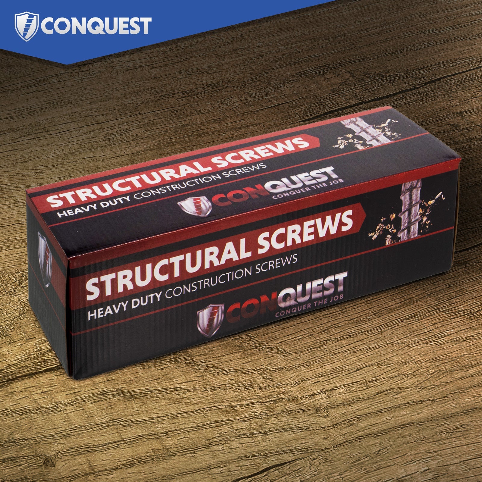 .275" x 12" Conquest Structural Screw - T-30 Star Drive, Pkg 25