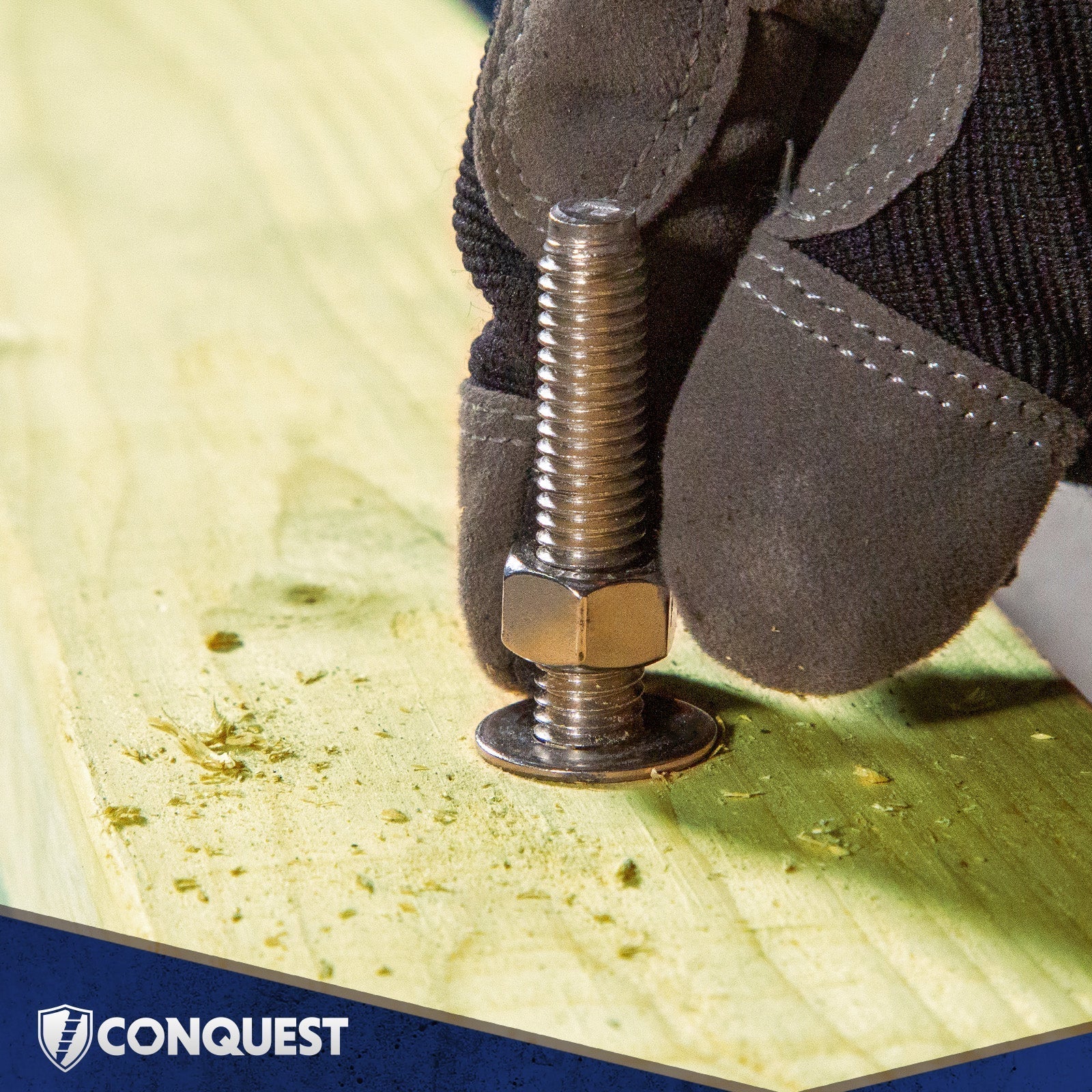 Wedge Anchor Installed into Piece of Wood