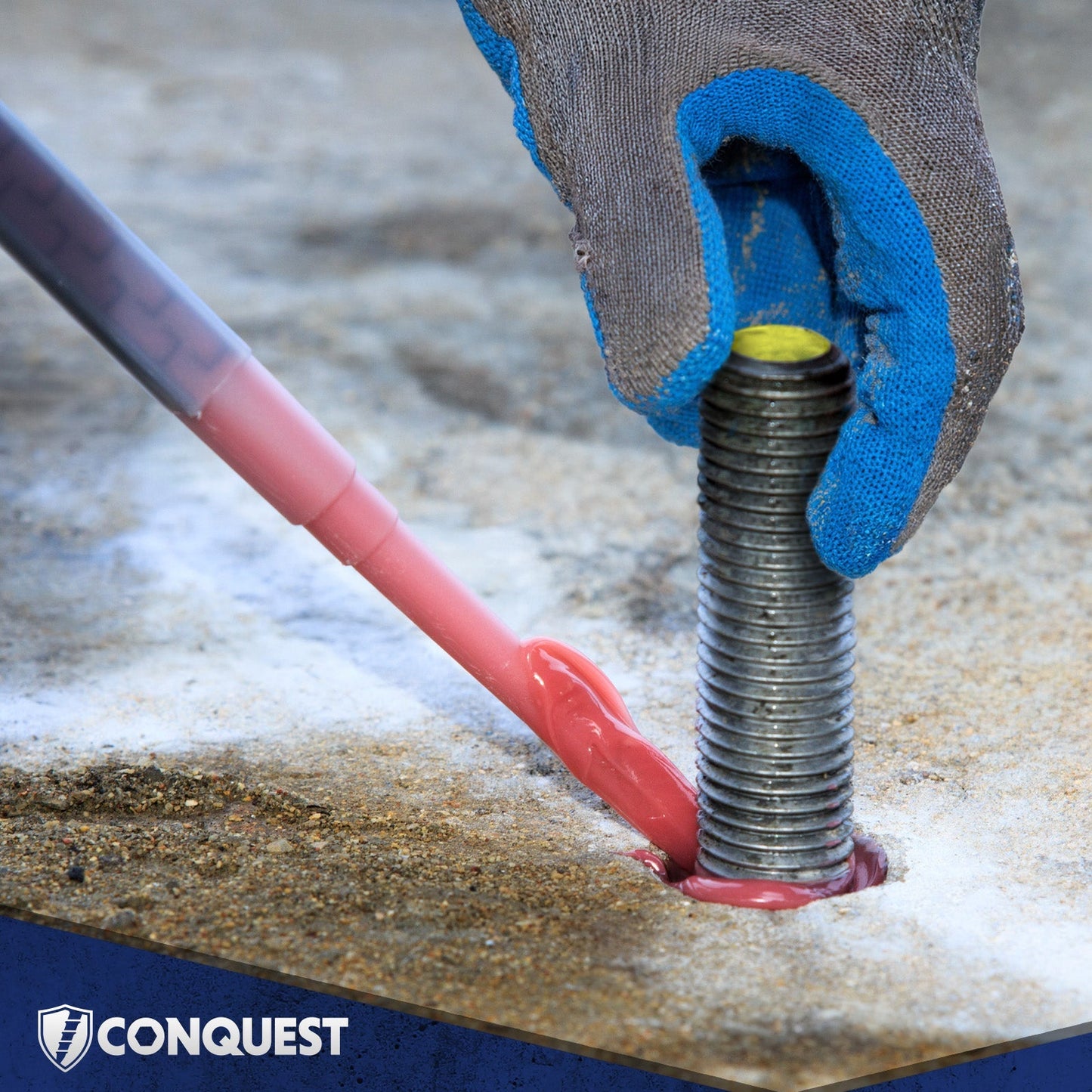 Threaded rod in concrete application