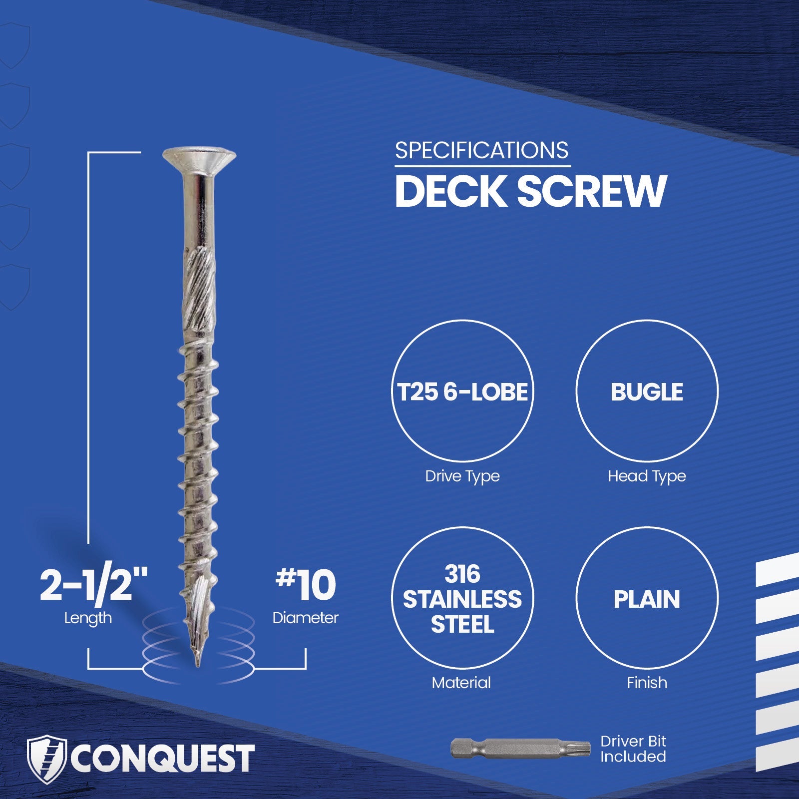 deck screw specifications