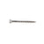 A single #7 x 1-5/8 inch silver-colored stainless steel trim head deck screw.