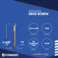 #7 x 1-5/8" Conquest T15 Trim Head Deck Screws - 316 Stainless Steel, Pkg. 1,750