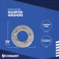 Squirter washer with specifications on a blue background