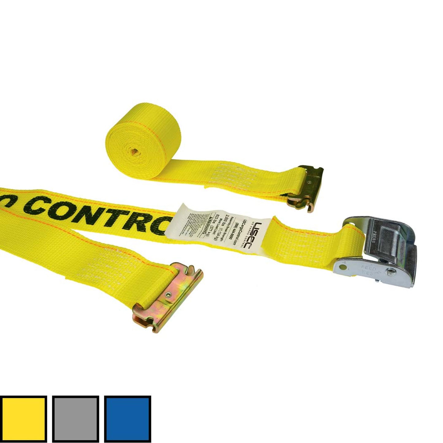 2 inch x 12 foot Yellow ETrack Tie Down Straps Cam Buckle  image 10 of 10