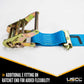 2 inch x 20 foot Blue ETrack Ratchet Strap w DoubleFitted End  image 5 of 9