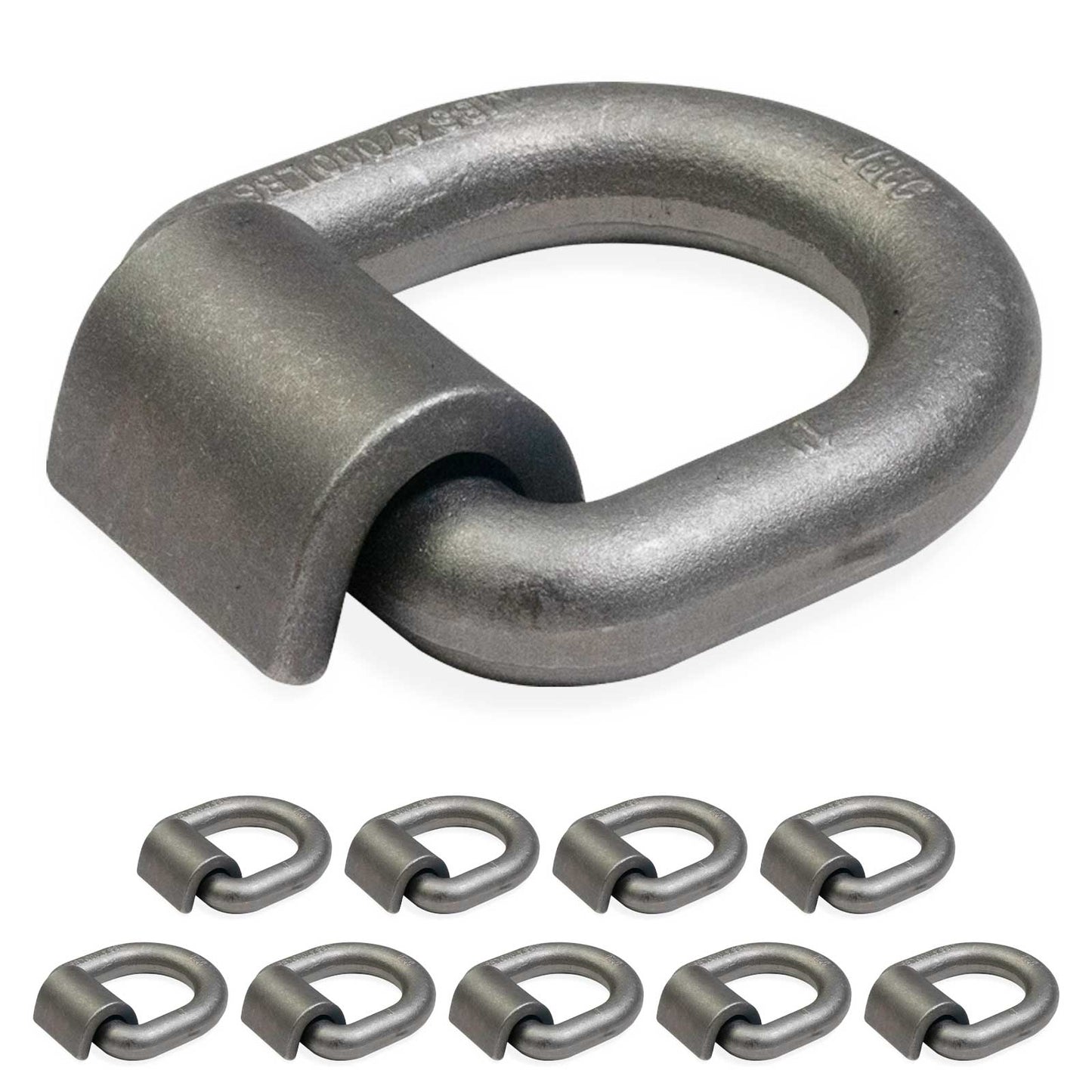 1" Weldable D-Ring with Mounting Clip - 47,000 lbs. BS | 10-Pack
