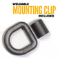1" Weldable D-Ring with Mounting Clip - 47,000 lbs. BS