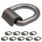 3/4" Weldable D-Ring with Mounting Clip - 26,500 lbs. BS | 10-Pack