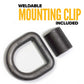 3/4" Weldable D-Ring with Mounting Clip - 26,500 lbs. BS