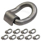 1" Bent Weldable D-Ring with Mounting Clip - 47,600 lbs. BS | 10-Pack
