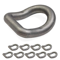 1" Bent Weldable D-Ring - 46,750 lbs. BS | 10-Pack