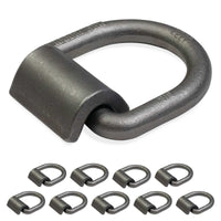 5/8" Weldable D-Ring with Mounting Clip - 18,000 lbs. BS | 10-Pack