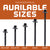 Available in multiple sizes