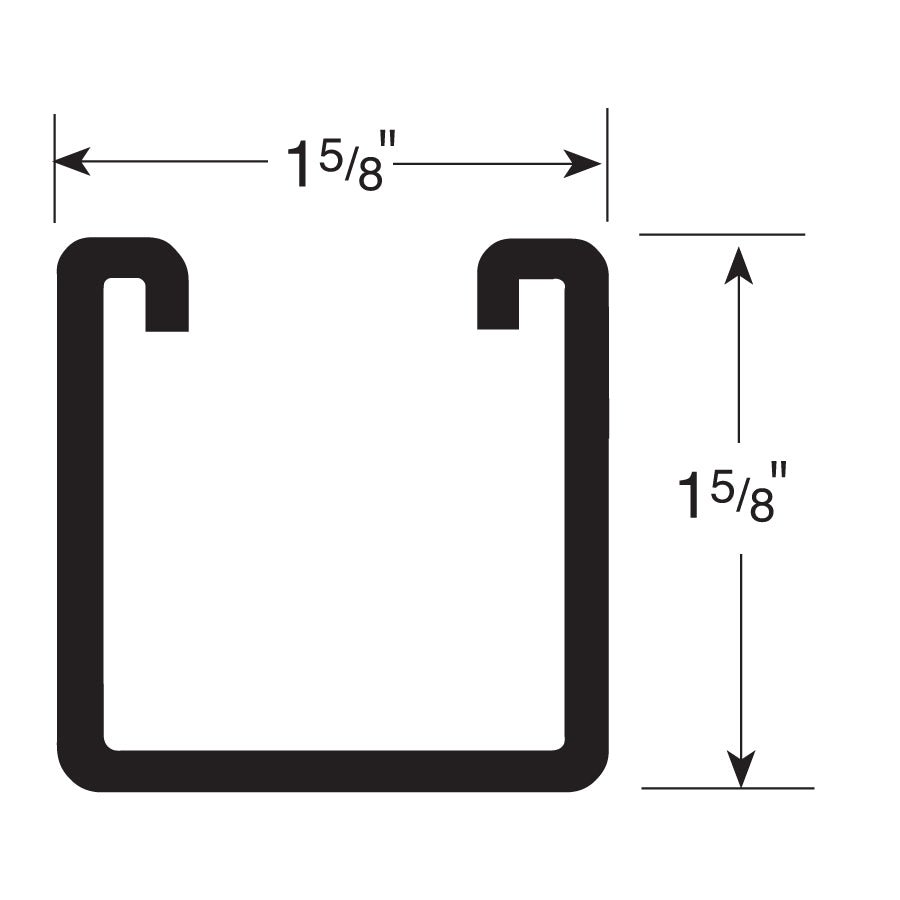 Solid Base Strut Channel 1-5/8