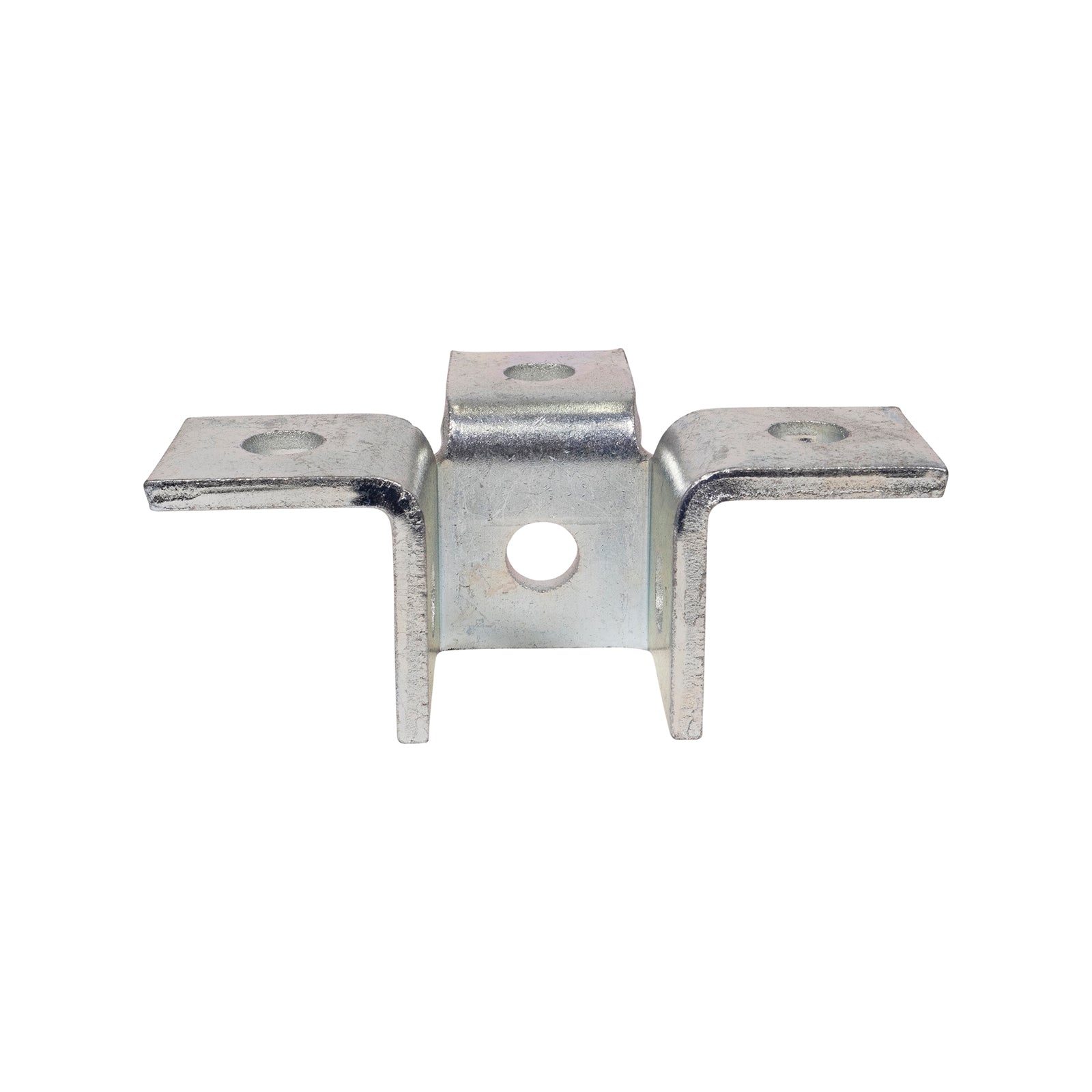 6-Hole 3-Way Channel Wing Connector - Electro-Galvanized