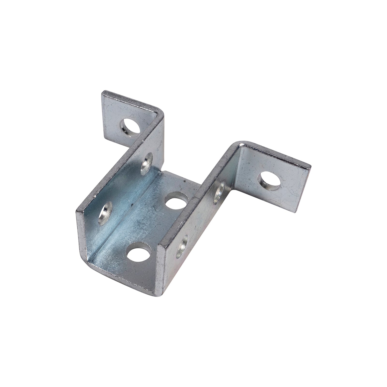 8-Hole 2-Way Channel Wing Connector - Electro-Galvanized