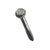 Metal screw with a white background