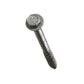Metal screw with a white background