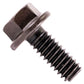 1/4"-20 x 5/8" Conquest Grade 8 Indented Flange Bolt - Black Phosphate & Oil