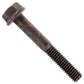 5/16"-18 x 2-1/4" Conquest Grade 8 Indented Flange Bolt - Black Phosphate & Oil