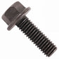 7/16"-14 x 1-1/4" Conquest Grade 8 Indented Flange Bolt - Black Phosphate & Oil